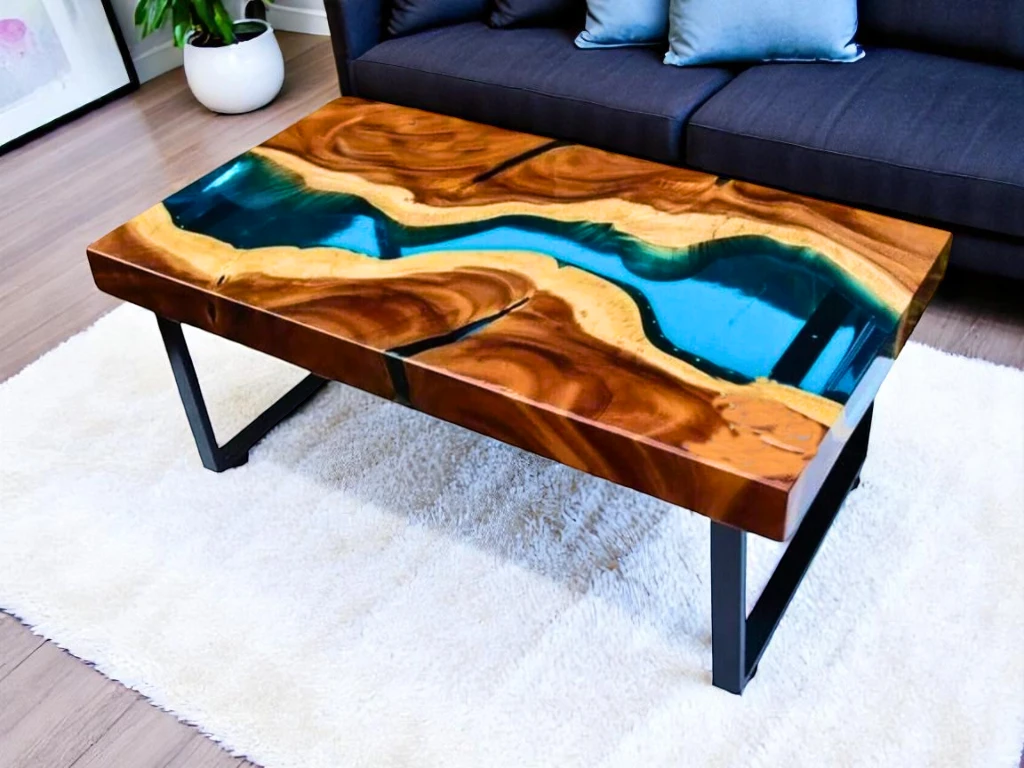 Epoxy Restaurant Dining Room Table Handmade